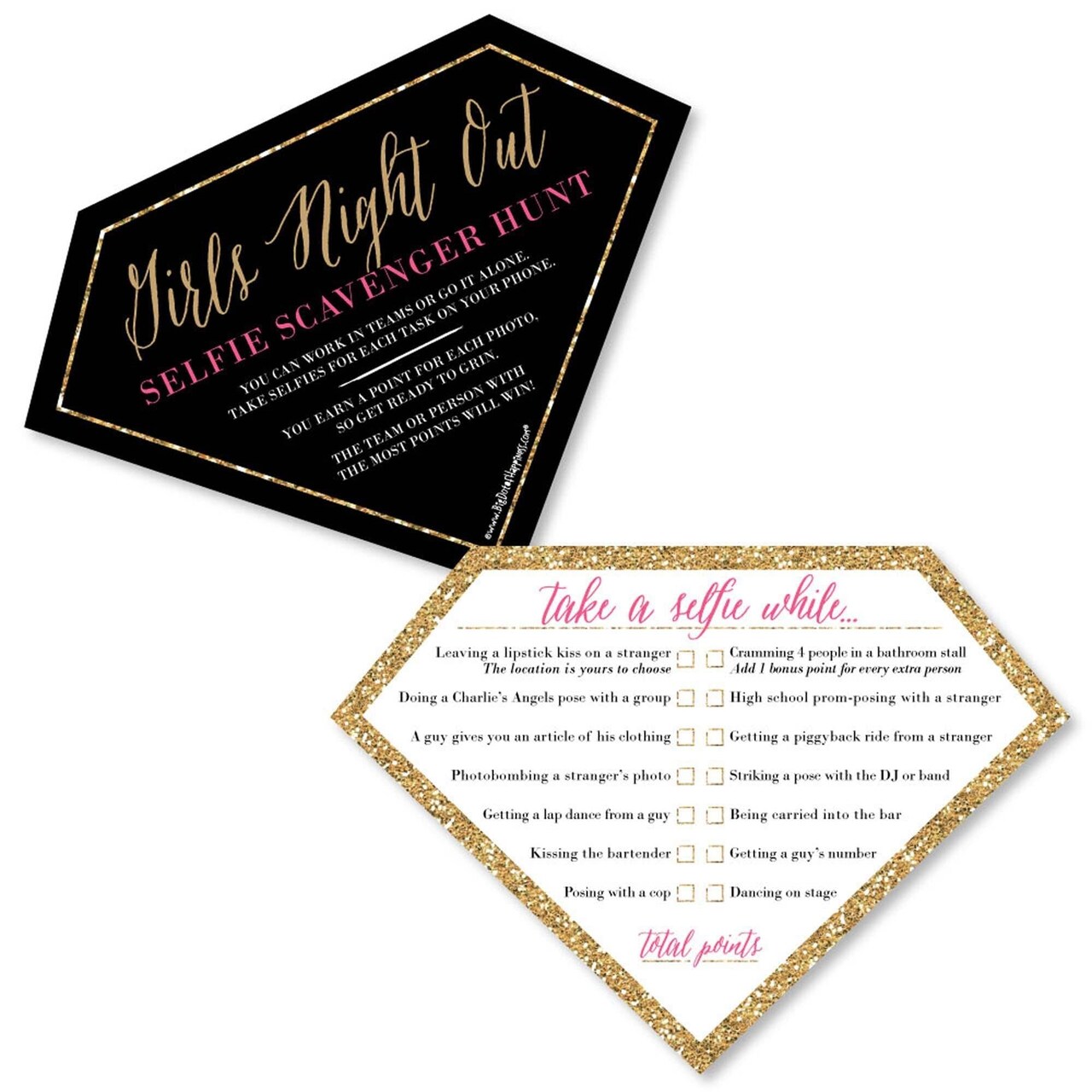 Big Dot of Happiness Selfie Scavenger Hunt - Girls Night Out - Party Game - Set of 12